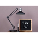 anne light & home Tafelarmatuur ZAPPA met schakelaar, met scharnierende arm, met stekker E27 IP20, zwart mat 