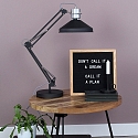 anne light & home Tafelarmatuur ZAPPA met schakelaar, met scharnierende arm, met stekker E27 IP20, zwart mat 