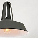 Mexlite Pendelarmatuur EDEN down, 1-vlams, rond E27 IP20, glanzend, grijs dimbaar