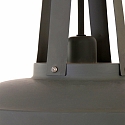 Mexlite Pendelarmatuur EDEN down, 1-vlams, rond E27 IP20, glanzend, grijs dimbaar