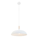 Mexlite Pendelarmatuur BJORR - � 45CM 1-vlams, groot, plat E27 IP20, wit mat dimbaar