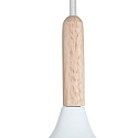 Mexlite Pendelarmatuur BJORR - � 45CM 1-vlams, groot, plat E27 IP20, wit mat dimbaar