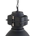 Mexlite Pendelarmatuur DENSI down, 1-vlams, groot E27 IP20, zwart mat dimbaar