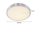 Mexlite outdoor ceiling luminaire GALAXY cylindrical, medium, switchable IP44, steel brushed 