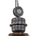 pendant luminaire BIKKEL - � 52CM 1 flame, large E27 IP20, brown, pied dimmable