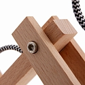 anne light & home Wandarmatuur WOODY met schakelaar, instelbaar E27 IP20, wit mat dimbaar