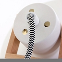 anne light & home Wandarmatuur WOODY met schakelaar, instelbaar E27 IP20, wit mat dimbaar
