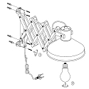 anne light & home Wandarmatuur WOODY met schakelaar, instelbaar E27 IP20, wit mat dimbaar