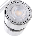 spotlight bar NATASJA 4 flames, long, Dim-To-Warm, adjustable GU10 IP20, steel brushed dimmable
