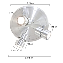 Steinhauer spotlight bar NATASJA 3 flames, round, Dim-To-Warm, adjustable GU10 IP20, steel brushed dimmable