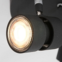 spotlight bar NATASJA 3 flames, round, Dim-To-Warm, adjustable GU10 IP20, steel brushed dimmable