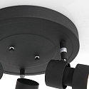 spotlight bar NATASJA 3 flames, round, Dim-To-Warm, adjustable GU10 IP20, steel brushed dimmable