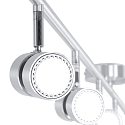 spotlight bar NATASJA 6 flames, long, Dim-To-Warm, adjustable GU10 IP20, steel brushed dimmable