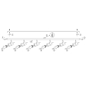 spotlight bar NATASJA 6 flames, long, Dim-To-Warm, adjustable GU10 IP20, steel brushed dimmable