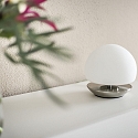 Steinhauer table lamp ANCILLA round, short, with touch dimmer G9 IP20, steel brushed dimmable