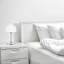 Steinhauer table lamp ANCILLA MUSHROOM long, with switching function G9 IP20, chrome, polished aluminium dimmable