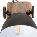 Mexlite Plafondarmatuur GEARWOOD 1-vlams, instelbaar E27 IP20, antraciet, mat dimbaar