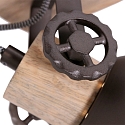 Mexlite Plafondarmatuur GEARWOOD 1-vlams, instelbaar E27 IP20, antraciet, mat dimbaar