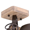 Mexlite Plafondarmatuur GEARWOOD 1-vlams, instelbaar E27 IP20, antraciet, mat dimbaar