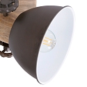 Mexlite Plafondarmatuur GEARWOOD 1-vlams, instelbaar E27 IP20, antraciet, mat dimbaar