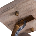 Mexlite Plafondarmatuur GEARWOOD 1-vlams, instelbaar E27 IP20, brons, antiek dimbaar
