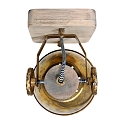 Mexlite Plafondarmatuur GEARWOOD 1-vlams, instelbaar E27 IP20, brons, antiek dimbaar