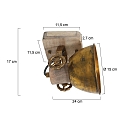 Mexlite Plafondarmatuur GEARWOOD 1-vlams, instelbaar E27 IP20, brons, antiek dimbaar