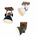 Mexlite Plafondarmatuur GEARWOOD 1-vlams, instelbaar E27 IP20, grijs, mat dimbaar