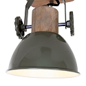 Mexlite Plafondarmatuur GEARWOOD 1-vlams, instelbaar E27 IP20, groen, glanzend dimbaar