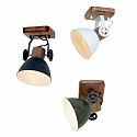 Mexlite Plafondarmatuur GEARWOOD 1-vlams, instelbaar E27 IP20, groen, glanzend dimbaar