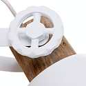 Mexlite Plafondarmatuur GEARWOOD 1-vlams, instelbaar E27 IP20, wit mat dimbaar