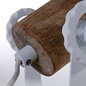 Mexlite Plafondarmatuur GEARWOOD 1-vlams, instelbaar E27 IP20, wit mat dimbaar