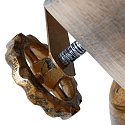 Mexlite Plafondarmatuur GEARWOOD 2-vlams, instelbaar E27 IP20, brons, antiek dimbaar