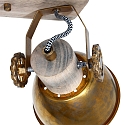 Mexlite Plafondarmatuur GEARWOOD 2-vlams, instelbaar E27 IP20, brons, antiek dimbaar