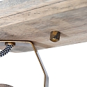 Mexlite Plafondarmatuur GEARWOOD 2-vlams, instelbaar E27 IP20, brons, antiek dimbaar