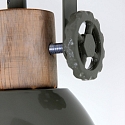 Mexlite Plafondarmatuur GEARWOOD 2-vlams, instelbaar E27 IP20, groen, glanzend dimbaar