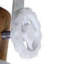 Mexlite Plafondarmatuur GEARWOOD 2-vlams, instelbaar E27 IP20, wit mat dimbaar