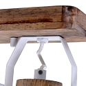 Mexlite Plafondarmatuur GEARWOOD 2-vlams, instelbaar E27 IP20, wit mat dimbaar