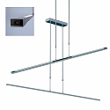 Steinhauer Pendelarmatuur ZELENA / 155CM up down, CCT Switch, instelbaar, met aanraakdimmer IP20, staal geborsteld dimbaar