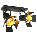 Plafondarmatuur CARR� 2-vlams, instelbaar E27 IP20, zwart mat dimbaar