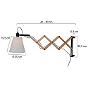 Mexlite Wandarmatuur DION met schakelaar, met stekker, instelbaar, conisch E14 IP20, zwart mat 