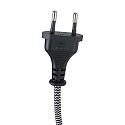 Mexlite Wandarmatuur DION met schakelaar, met scharnierende arm, met stekker, conisch E14 IP20, zwart mat 