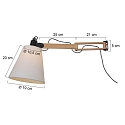 Mexlite Wandarmatuur DION met schakelaar, met scharnierende arm, met stekker, conisch E14 IP20, zwart mat 