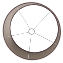 Steinhauer Lampenkap KAPPEN - � 50CM cilindrisch, zilver