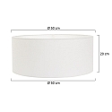 Steinhauer Lampenkap KAPPEN - � 50CM cilindrisch, wit