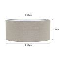 Steinhauer Lampenkap KAPPEN - � 50CM cilindrisch, beige, modder