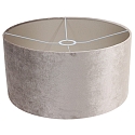 Lampenkap KAPPEN - � 40CM plat, cilindrisch, zilver