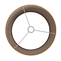 Steinhauer Lampenkap KAPPEN - � 40CM plat, cilindrisch, goud mat, zand