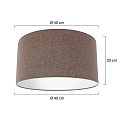 Steinhauer Lampenkap KAPPEN - � 40CM plat, cilindrisch, modder