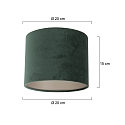 Steinhauer Lampenkap KAPPEN - � 20CM hoog, cilindrisch, donkergroen